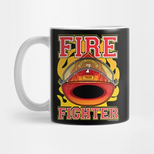 Fire Fighter Red Helmet Mug